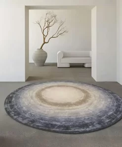 High Quality Modern Hand-Tufted Wool Area Rug Abstract Planetary Sphere Design for Bedroom Living Room Office Car