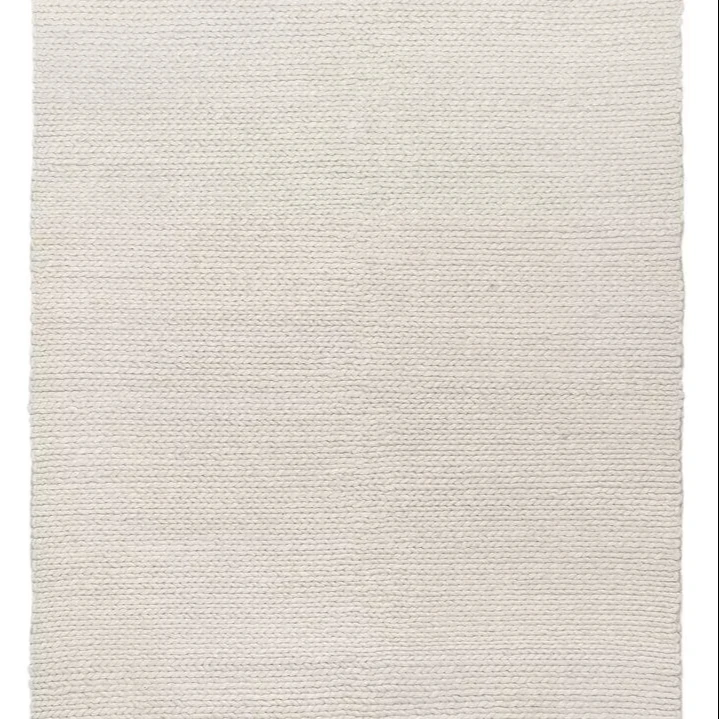 Ivory Braided Wool Rug 230X320 cm Modern Floor Heating Dining Room Bedroom/Living Room