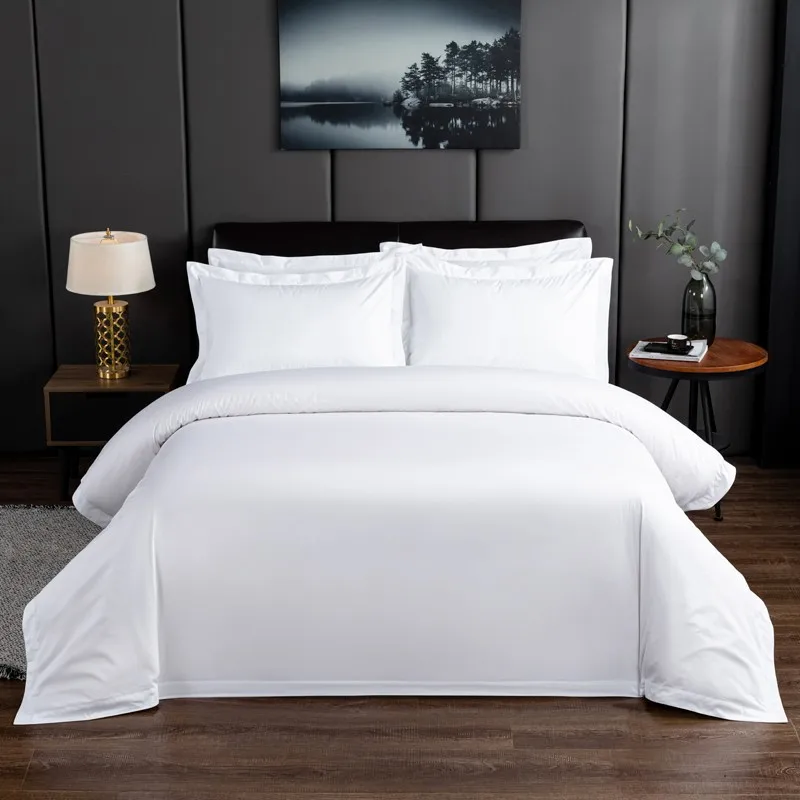 Hotel Linen Cotton Sateen Hotel Bedding Set Hotel Bed Sheets