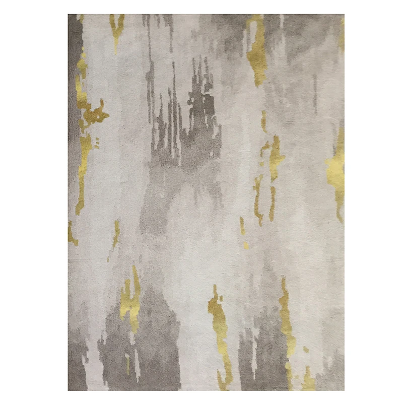 Olefin Rug Soft Carpet and Rug for Living Room and Bedroom Greek Golden Round Rug