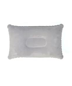 Portable Outdoor Inflatable PVC Flocked Cushion Compact Travel Pillow with Backrest for Napping