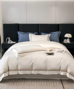 Cotton Large-sized Bed Set with 300tc Thread Count izable All-Season Designer Bedding for Hotels