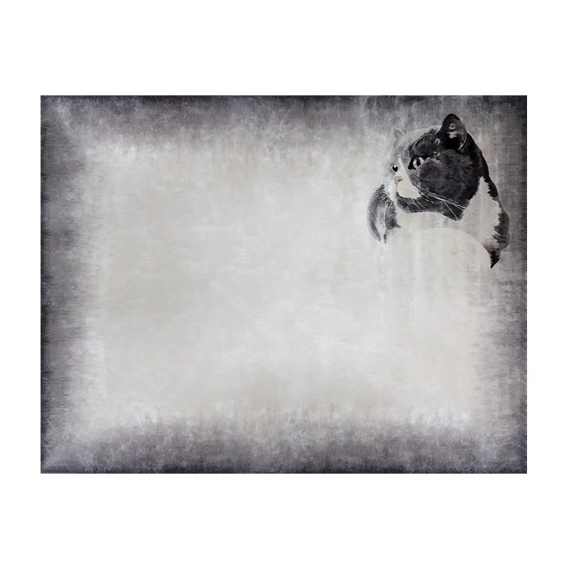 High End Hand Tufted Wool Bamboo Silk Carpet Plain Viscose Villa Carpet Rayon Silk and Tencel Fabric Large Area Rug