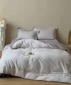 Silk Four-Piece Bedding Set Durable European & American Style 4 Season Use for Home