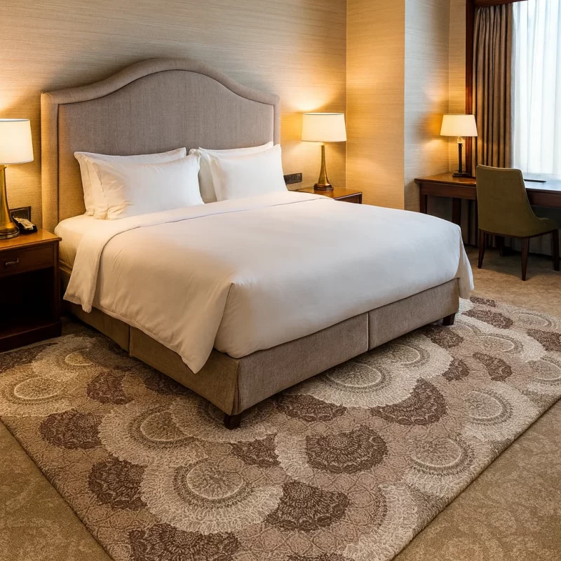 Handmade Silk Wool Carpet Floral Pattern Washable and Anti-Slip for Bedroom & Living Room Hand Tufted