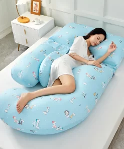 C Shape Pregnancy Pillow  U-shaped Maternity Pillow With Washable Velvet Cover