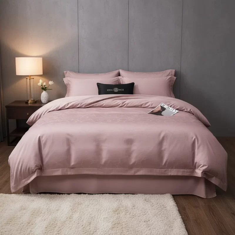 Senior Satin White Jacquard Comforter Cover Bedding Set 4pc Queen Size Suit Satin Bed Sheets Mattress Pillowcases