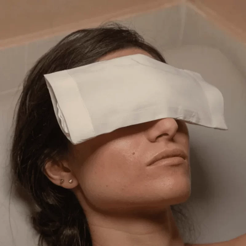 Aromatherapy Face And Neck Pillow 8x20cm Bamboo Peat Filling Cotton Cover Therapy For Relaxation