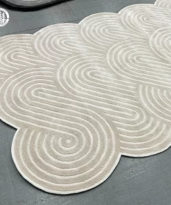 Eco Friendly Modern Large Area Carpets/Rugs NZ Wool/Botanical Silk/Bamboo Silk Hand Tufted Reversible Cushioned Anti-Slip