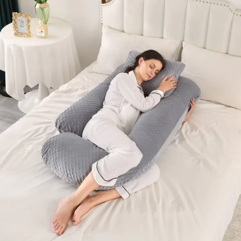 Uniquely Designed U Shape Create Comfy Positions Extra Support Pregnancy Sleeping Pillow